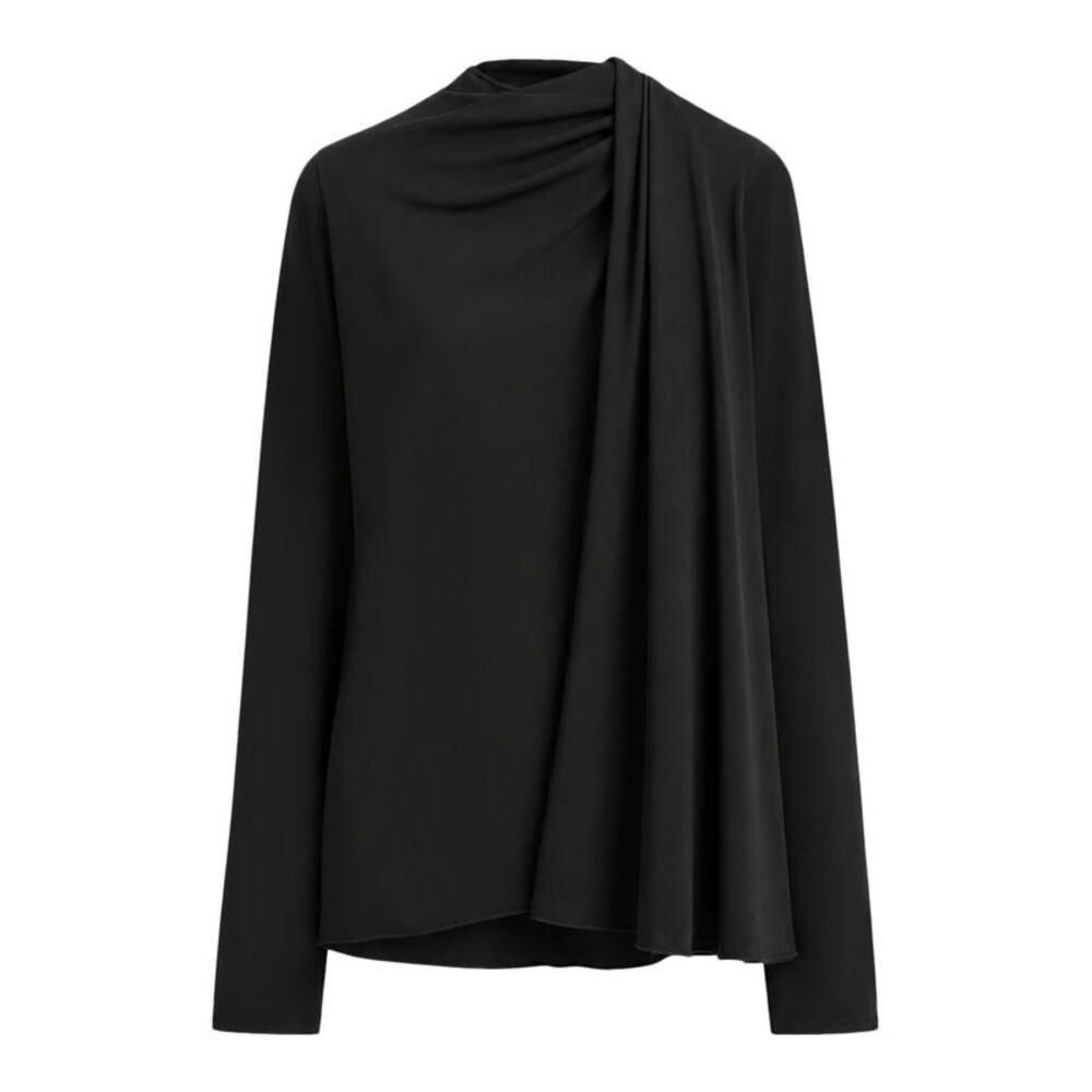 Toteme Women Black Silk Scarf With Monogram